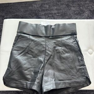 Elegant High Waist Women's Shorts in Charcoal
